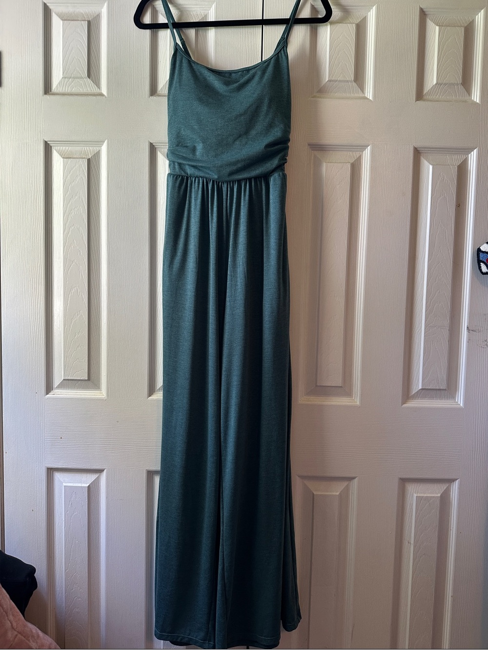 HALARA Teal Green Spaghetti-Strap Jumpsuit
